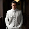 Elegance in White: Embracing the Timeless Charm of a Men's 3-Piece White Suit for Weddings