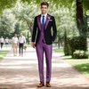 Black and Purple Suits: A Regal Blend of Sophistication