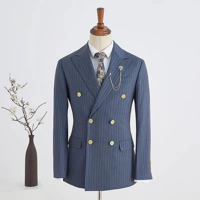 Business Occasions:  Everyday workwear. Business meetings. Social Gatherings:  Parties and events. Weddings. Special Events:  Graduation ceremonies. Award ceremonies. Casual Moments:  Weekend gatherings. Casual dates. Entertainment Events:  Stage performances. Concerts or theaters. Formal Men's 2-Piece Solid Line Slim Pointed Lapel Men's Suit (Blazer + Pants)