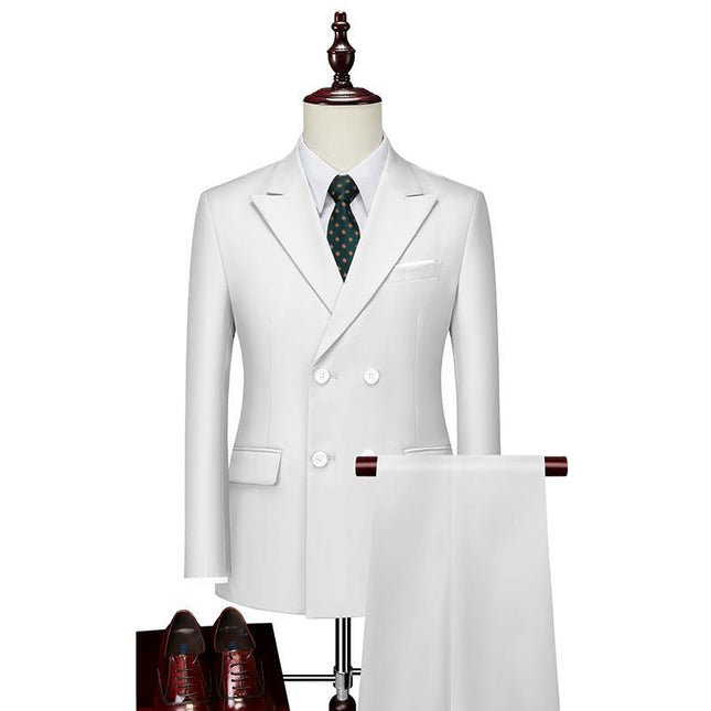 white suit,white suit, white men's suit, white wedding suit, black suit, black men's suit, black wedding suit, 2 Pieces Mens Suit Flat Peak Lapel Tuxedos For Wedding Business Occasions:  Everyday workwear. Business meetings. Social Gatherings:  Parties and events. Weddings. Special Events:  Graduation ceremonies. Award ceremonies. Casual Moments:  Weekend gatherings. Casual dates. Entertainment Events:  Stage performances. Concerts or theaters.