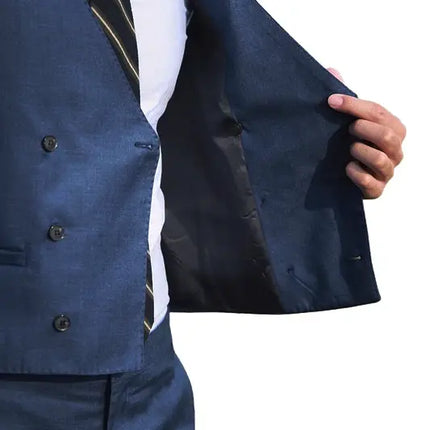 Casual Men's 3 Pieces Mens Suit Regular Fit Notch Lapel Tuxedos (Blazer+vest+Pants)
