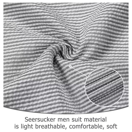 Men's Summer Striped Seersucker 2 Piece Suits