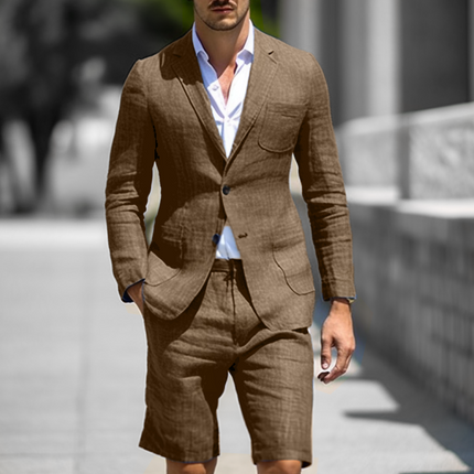 Casual Men's Suit Flat Linen Notch Lapel Tuxedos 2 piecee Business Occasions:  Everyday workwear. Business meetings. Social Gatherings:  Parties and events. Weddings. Special Events:  Graduation ceremonies. Award ceremonies. Casual Moments:  Weekend gatherings. Casual dates. Entertainment Events:  Stage performances. Concerts or theaters.