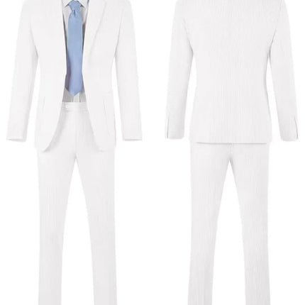 Men's Summer Striped Seersucker 2 Piece Suits