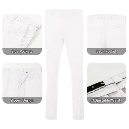 Men's Summer Striped Seersucker 2 Piece Suits