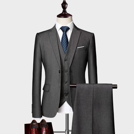 Casual Men's Suit Notch Lapel Flat Tuxedos 3 pieces sweetearing  Tuxedos, Formalwear, Wedding suits, Business suits, Slim-fit suits, Classic suits, Black-tie attire, Dinner jackets, Prom suits