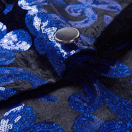 Men's 2-Piece Sequin Floral Embroidery Shawl Collar Tuxedo 5 Color 2 Pieces Suit sweetearing  Tuxedos, Formalwear, Wedding suits, Business suits, Slim-fit suits, Classic suits, Black-tie attire, Dinner jackets, Prom suits