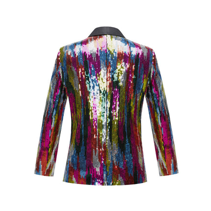 Men's Rainbow Jacket Sequined Embroidered Tuxedo Tuxedo sweetearing  Tuxedos, Formalwear, Wedding suits, Business suits, Slim-fit suits, Classic suits, Black-tie attire, Dinner jackets, Prom suits