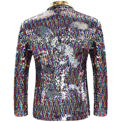 Men's Rainbow Laser Sequin Stage Jacket Sequin Jackets sweetearing  Tuxedos, Formalwear, Wedding suits, Business suits, Slim-fit suits, Classic suits, Black-tie attire, Dinner jackets, Prom suits