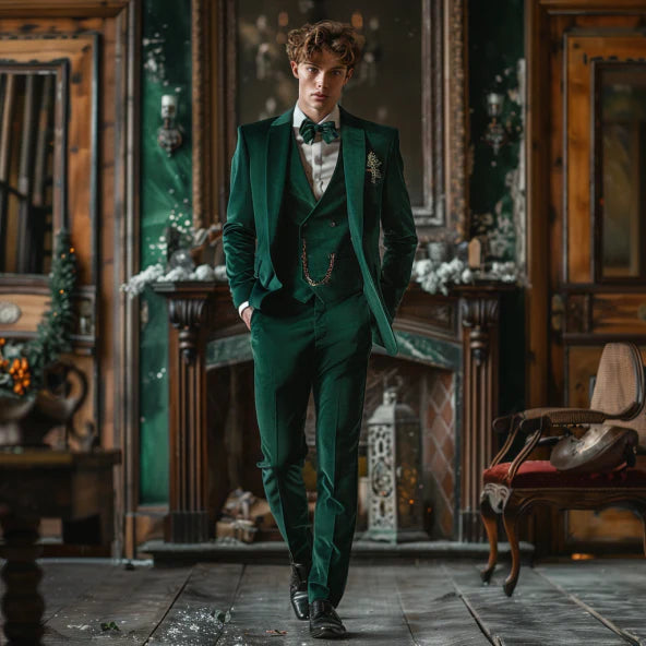 The Bold and Elegant Deep Green Suit for Men: A Must-Have for the Modern Gentleman