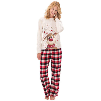 Reindeer Matching Family Christmas Pajamas Classic Holiday Pjs Set
