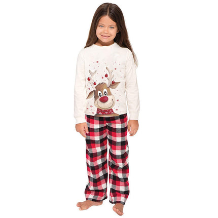 Reindeer Matching Family Christmas Pajamas Classic Holiday Pjs Set