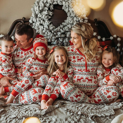 Matching Family Christmas Pajamas Classic Deer Print Pajamas Dog Pjs