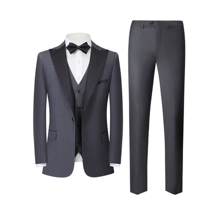 Men's Slim Fit 3-Piece Party Wedding Suit(Blazer + Vest + Pants)