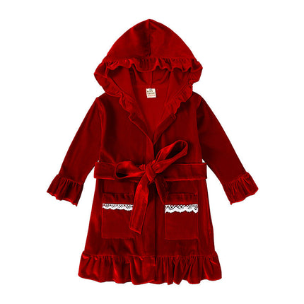 Matching Family Christmas Pajamas Red Velvet Sleepwear