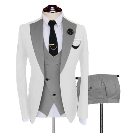 Sweetearing Formal Men's Suits Slim Fit 3 Pieces Notch Lapel Tuxedos