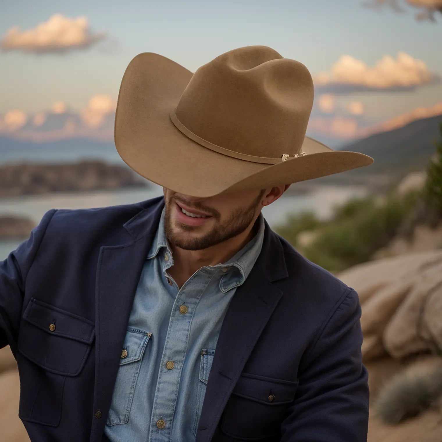 Open Road 1000X Beaver felt Cowboy Hat sweetearing