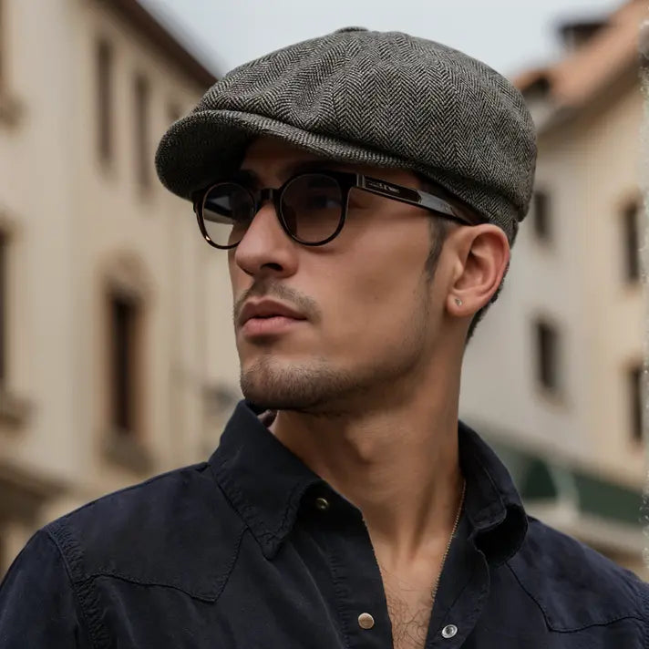 Wool Vintage Herringbone Newsboy Caps Men – sweetearing
