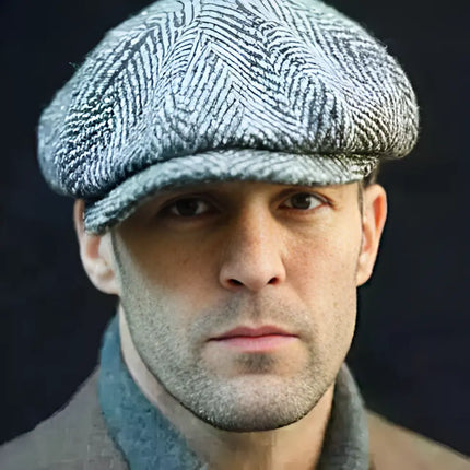 Vintage Herringbone Newsboy Caps Men