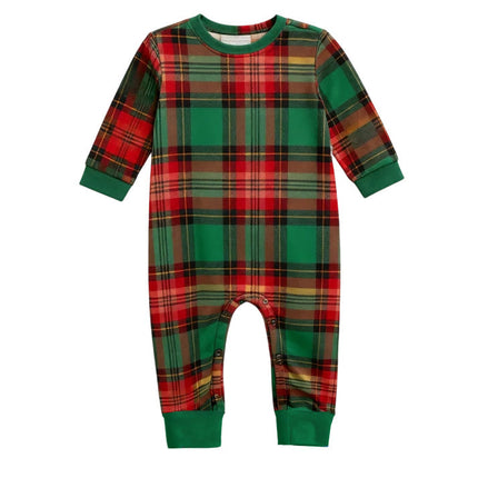 Holiday Family Green Plaid Christmas Pajamas Set