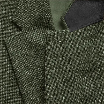 Mens 3 Piece Green Tweed Suits Wedding Suit Tuxedos