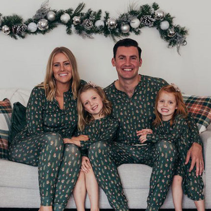 Green Christmas Tree Matching Family Christmas Pajamas-Dog Pajamas Included