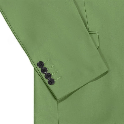 Men's Wedding Suits Sage Summer Fashion Formal Solid Colored Standard Fit 3 Piece Single Breasted Two-buttons