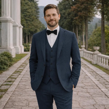 Sweetearing Tweed Suit Men's Vintage Classic Tuxedos