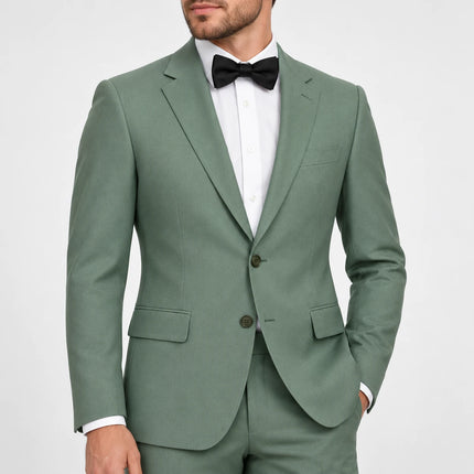 Sweetearing Men’s Sage Green Blazer – Two-Button Suit Jacket for Weddings & Special Occasions