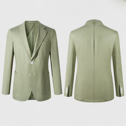 2 Piece Men's Slim Fit Suit Sage Green Suit for Wedding