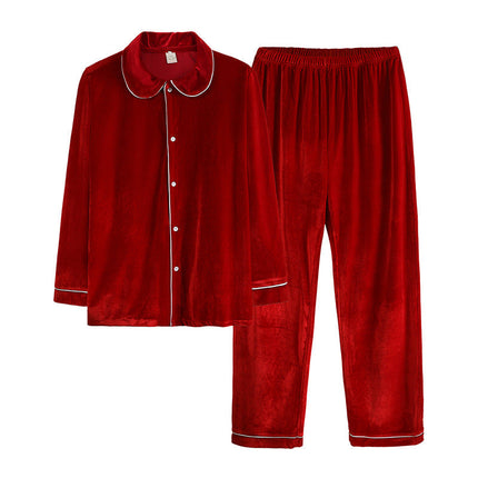 Matching Family Christmas Pajamas Red Velvet Sleepwear
