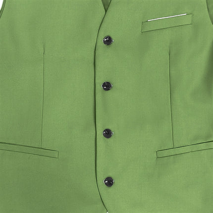 Men's Wedding Suits Sage Summer Fashion Formal Solid Colored Standard Fit 3 Piece Single Breasted Two-buttons
