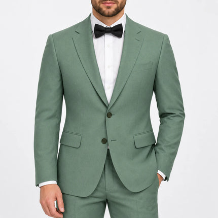 Sweetearing Men’s Sage Green Blazer – Two-Button Suit Jacket for Weddings & Special Occasions