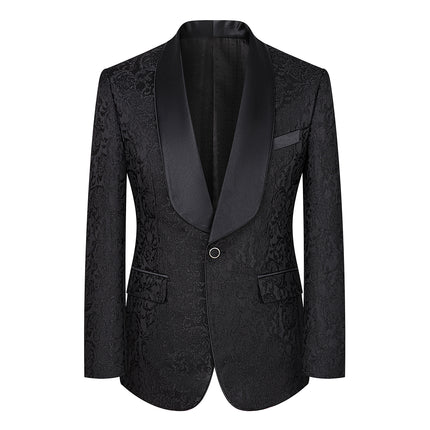 3-Piece Suit Men's Vintage Gold Damask Jacquard Suit for Prom Party Wedding