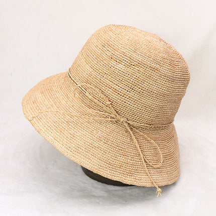 Foldable Straw Hat For Women Sun Protection and Beach Vacation Korean Style Boho Holiday Travel