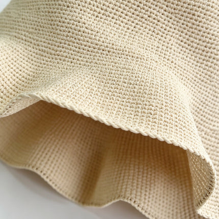 Foldable Straw Hat Women's Crochet Minimalist Versatile Suitable For Summer Beach Vacation