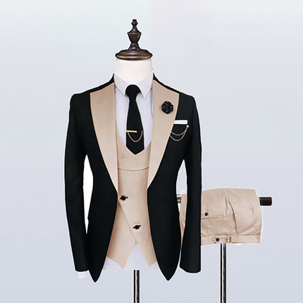 Sweetearing Formal Men's Suits Slim Fit 3 Pieces Notch Lapel Tuxedos