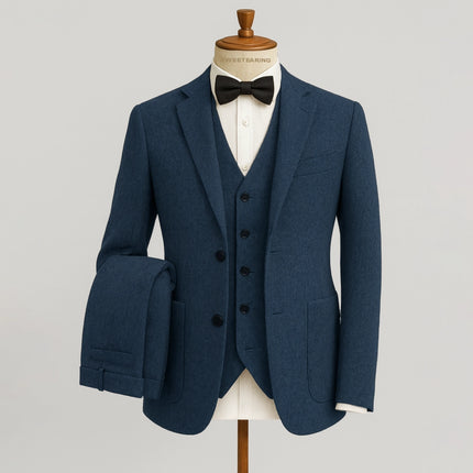 Sweetearing Tweed Suit Men's Vintage Classic Tuxedos