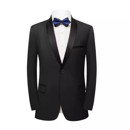 Men's Suit 2-Piece Wedding Suit Black White Tuxedo (Blazer + Pants)