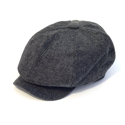 Shelby Herringbone Newsboy Cap