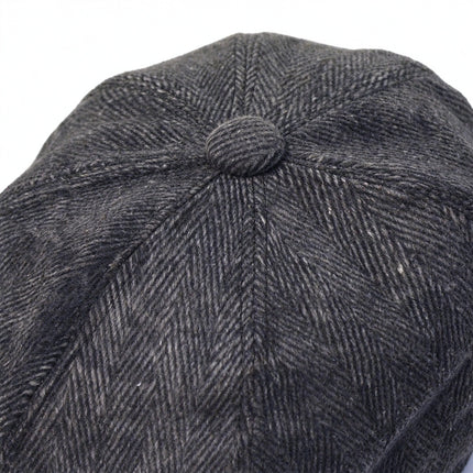 Shelby Herringbone Newsboy Cap