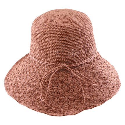 Women's Foldable Sun Hat Summer Beach Vacation Hat Fashionable Elegant