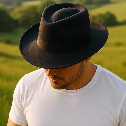 Classic Handmade Panama Hat Black Band