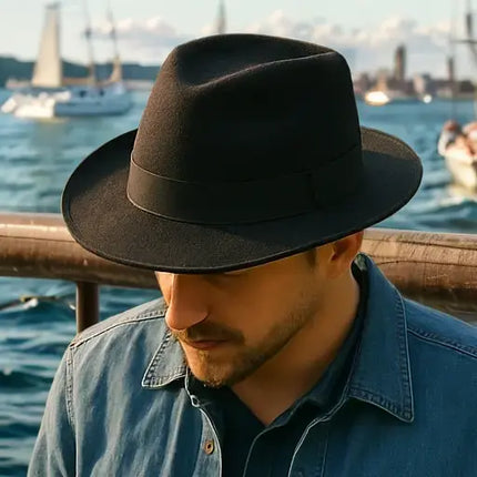 Classic Handmade Panama Hat Black Band Replica