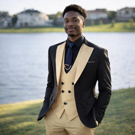 Sweetearing Mens' Slim-fitting 3 Pieces Notch Lapel Suits