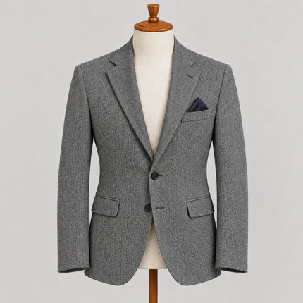 Sweetearing Men's Vintage Grey Herringbone Tweed Blazer – Peaky Blinders Inspired