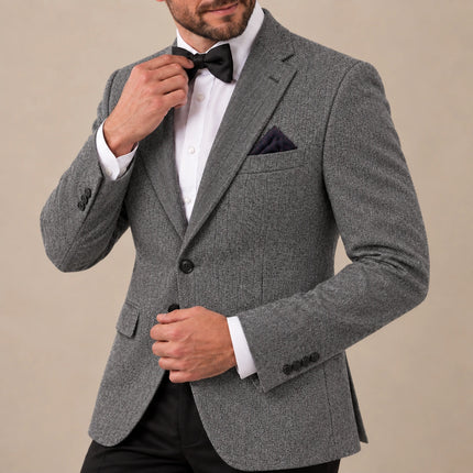 Sweetearing Men's Vintage Grey Herringbone Tweed Blazer – Peaky Blinders Inspired