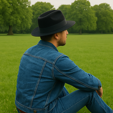 Classic Handmade Panama Hat Black Band