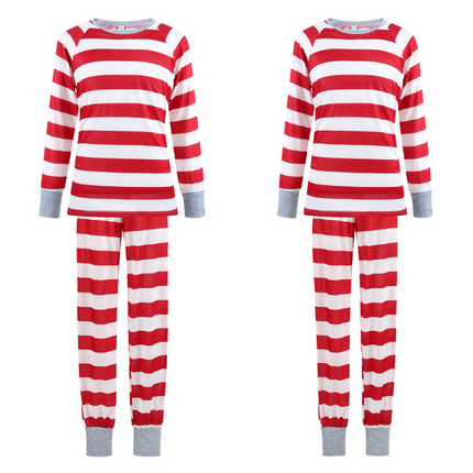 Matching Family Christmas Pajamas Holiday Red and White Striped Pajamas-Dog Pajamas