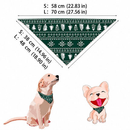 Green Tree and Snowflake Matching Family Christmas Pajamas-Dog clothes Included